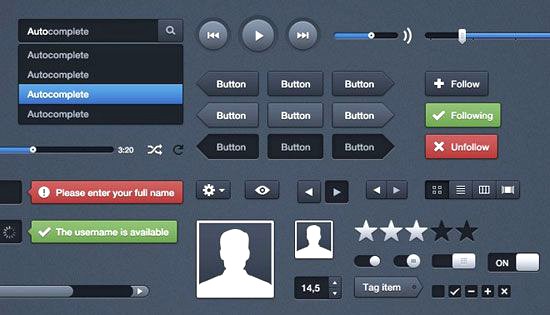 Moonify UI PSD template