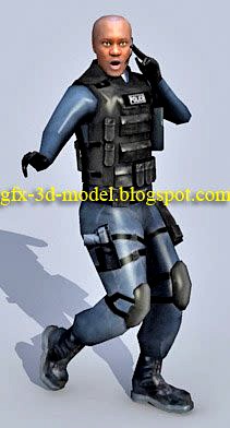 SWAT Officer Character model