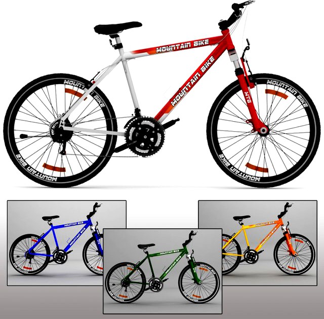 Mountain Bike MTB 3D Model