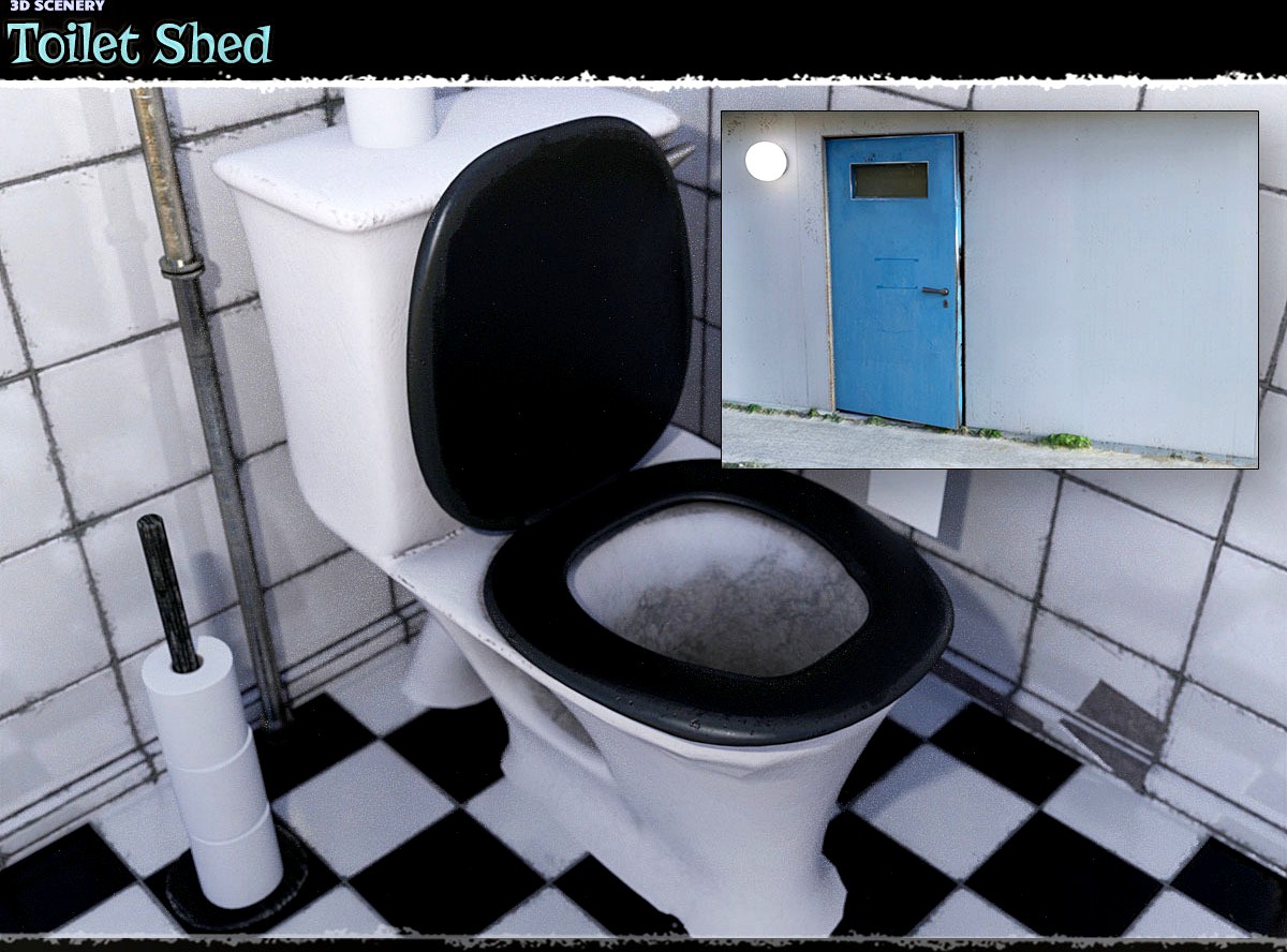 3D Scenery: Toilet Shed