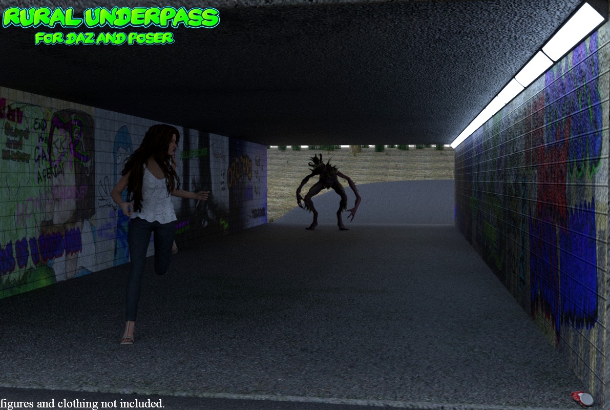 Rural Underpass for Daz and Poser