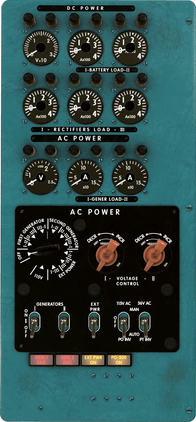 Mi-8MT Mi-17MT Power Panels Board English - Extended License