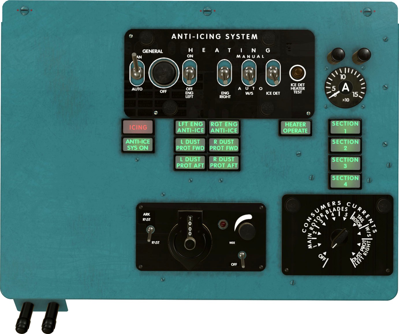 Mi-8MT Mi-17MT Left Overhead Panels Board English - Extended License