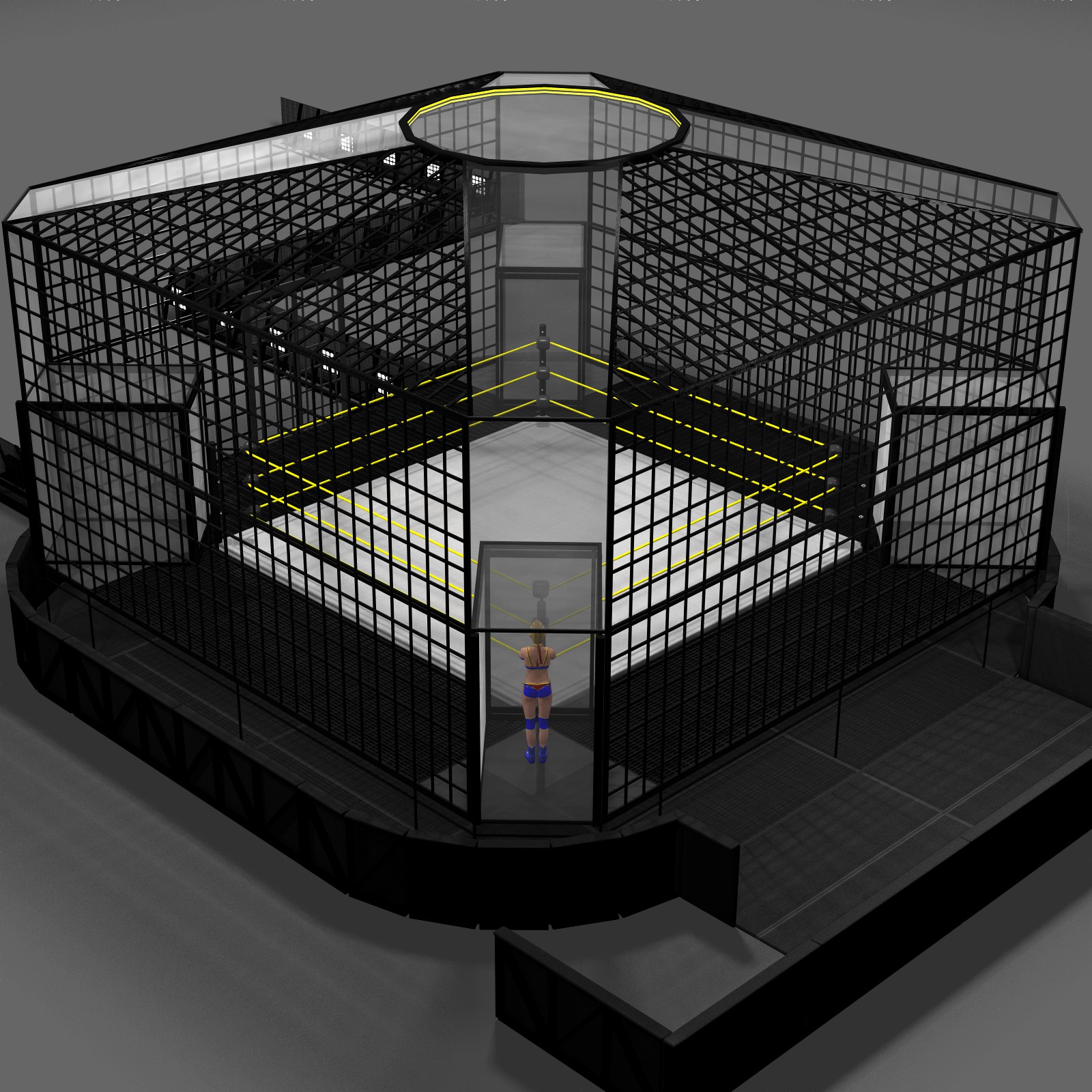 Cages for Dex's Wrestling Set (Poser 7+)
