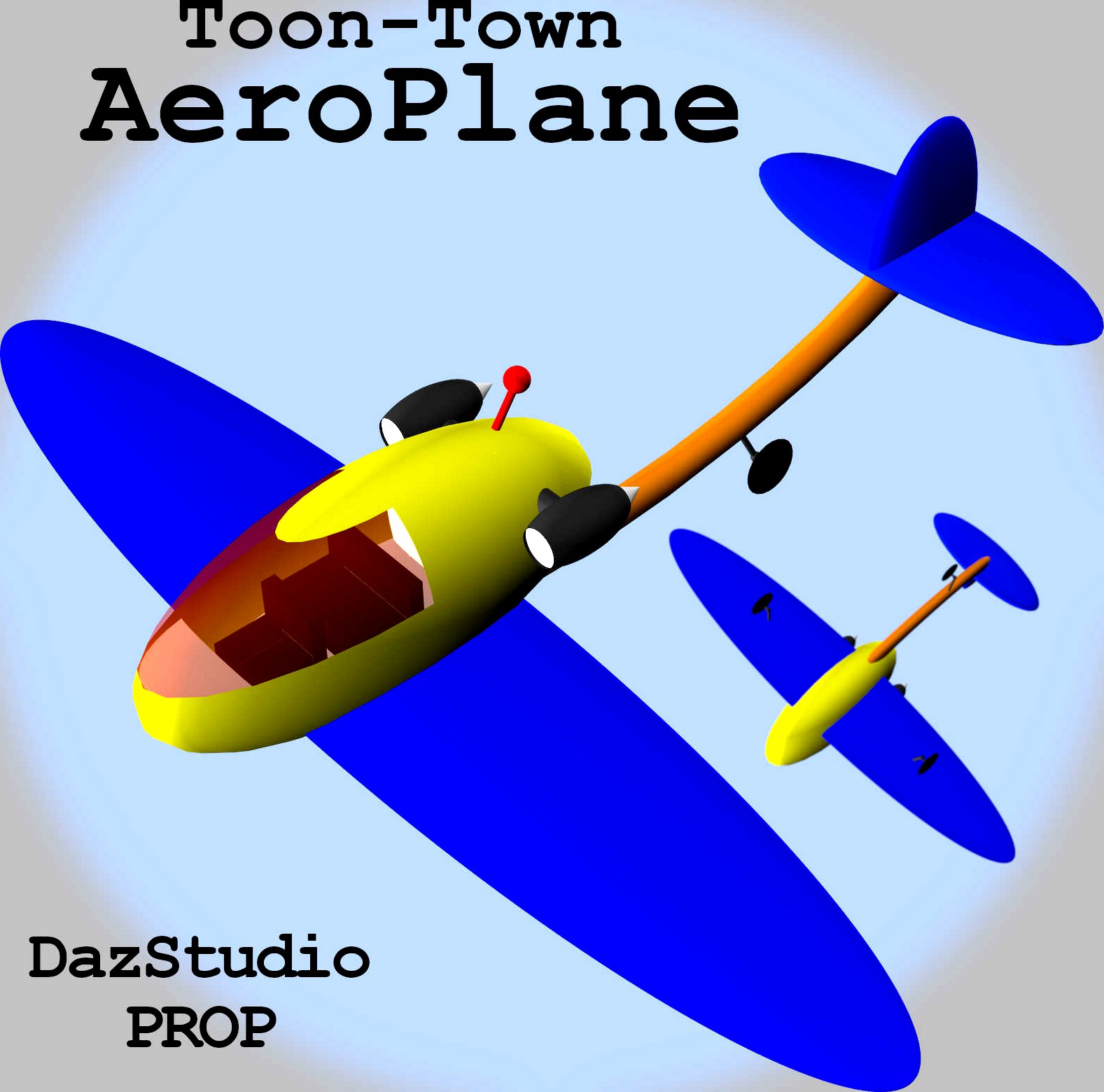 Toon-Town AeroPlane for Daz Studio