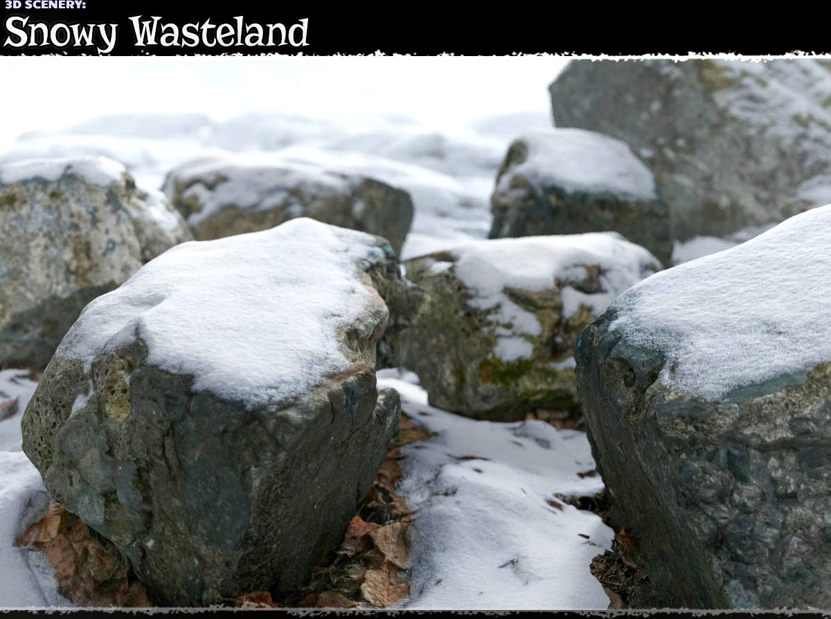 3D Scenery: Snowy Wasteland