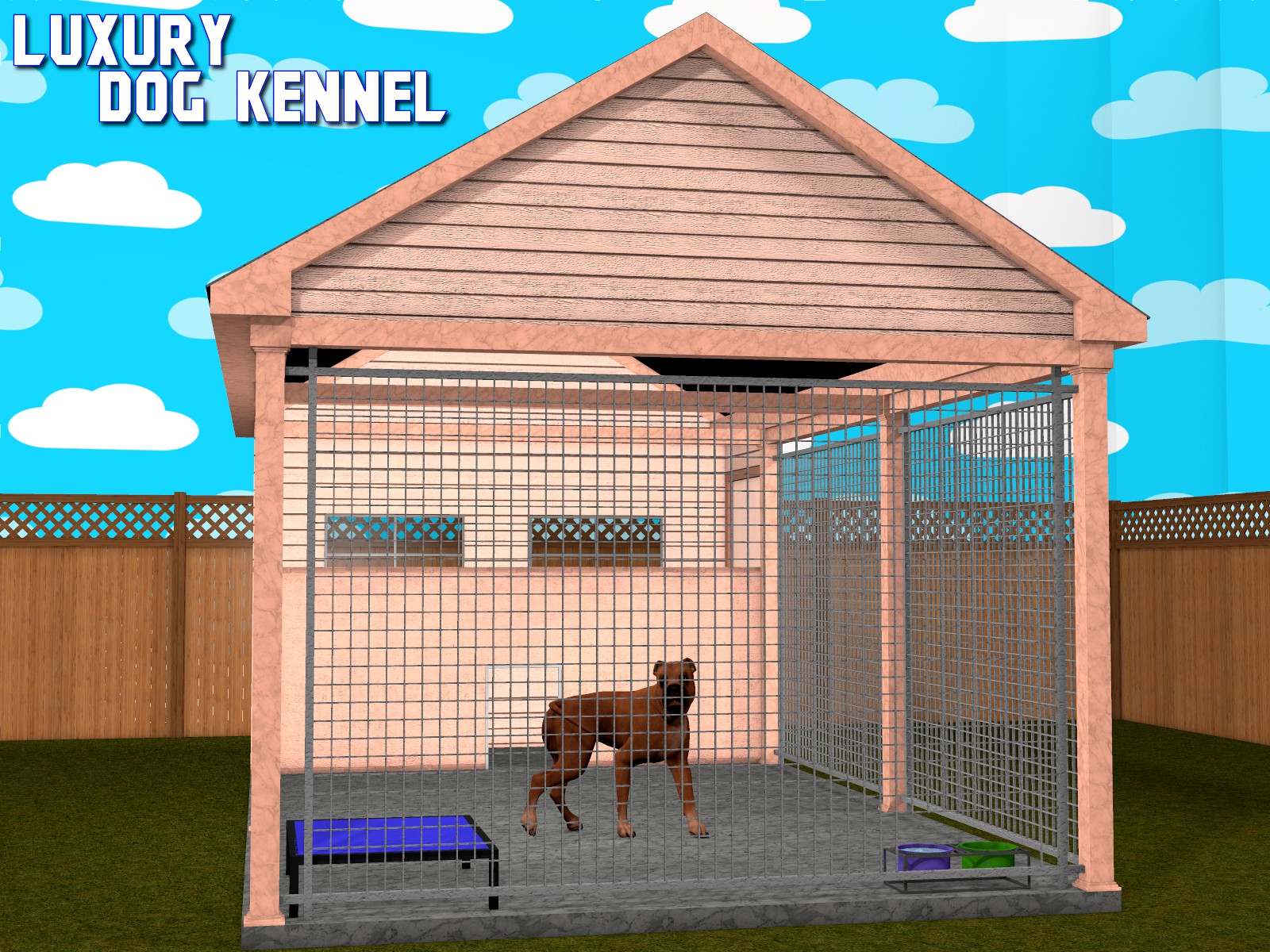 Luxury Dog Kennel for Poser 7+