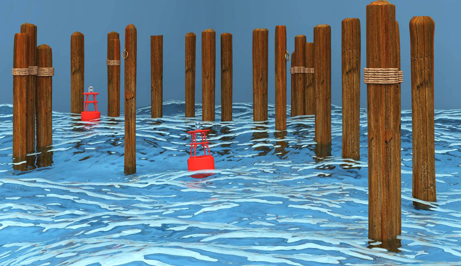 Middle Ground Pilings And Buoys For Vue