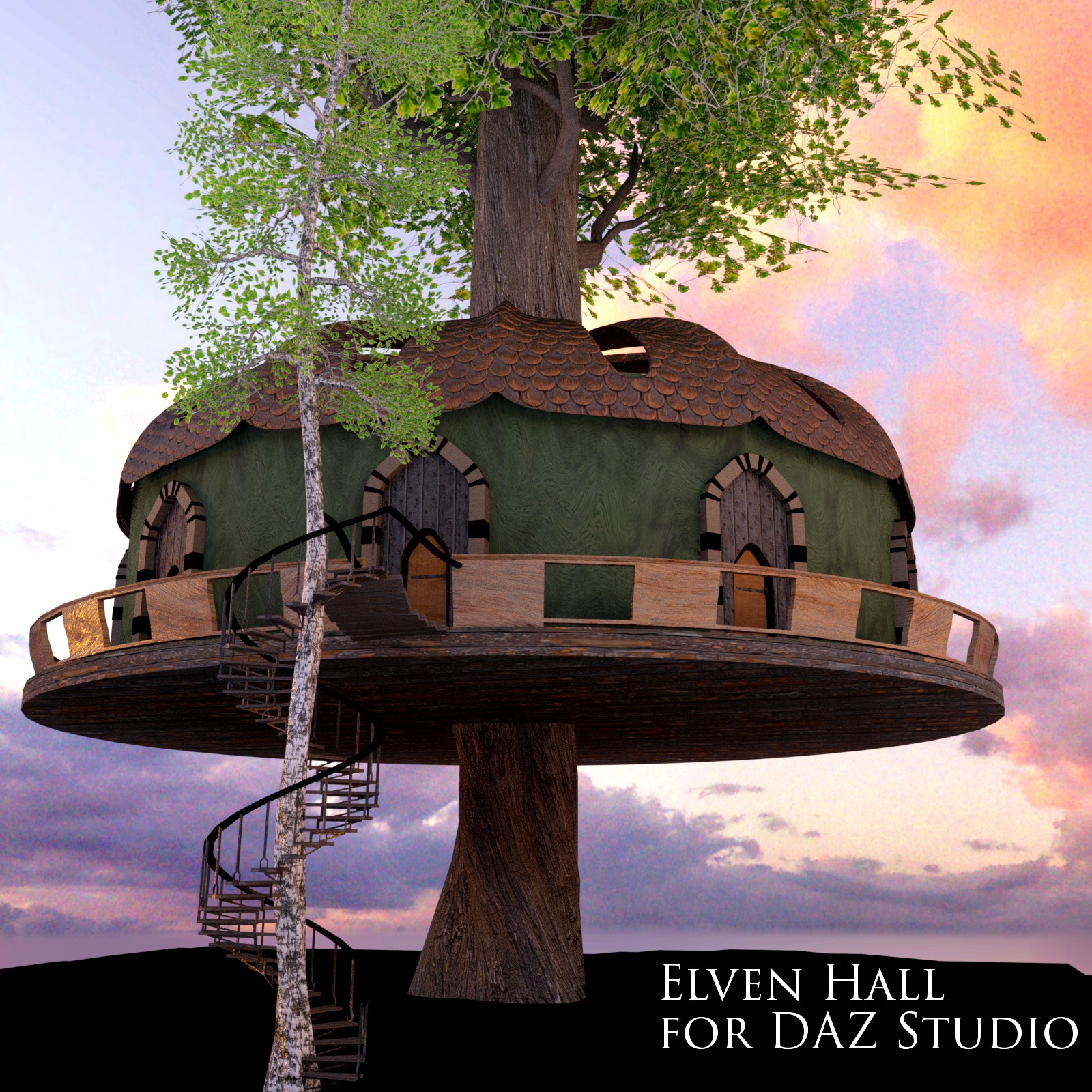 Elven Hall for DAZ Studio