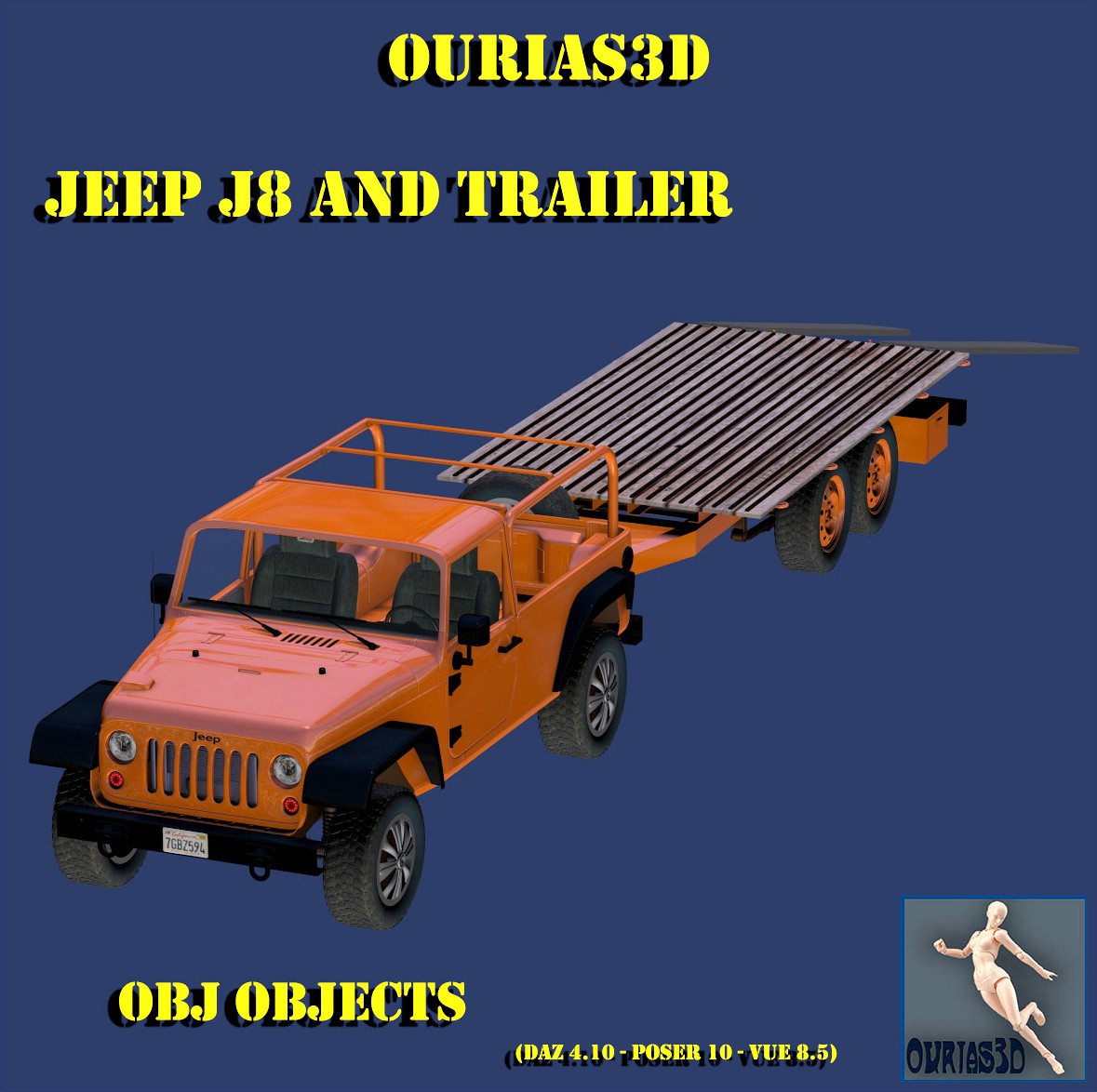 Jeep J8 and Trailer - Extended License