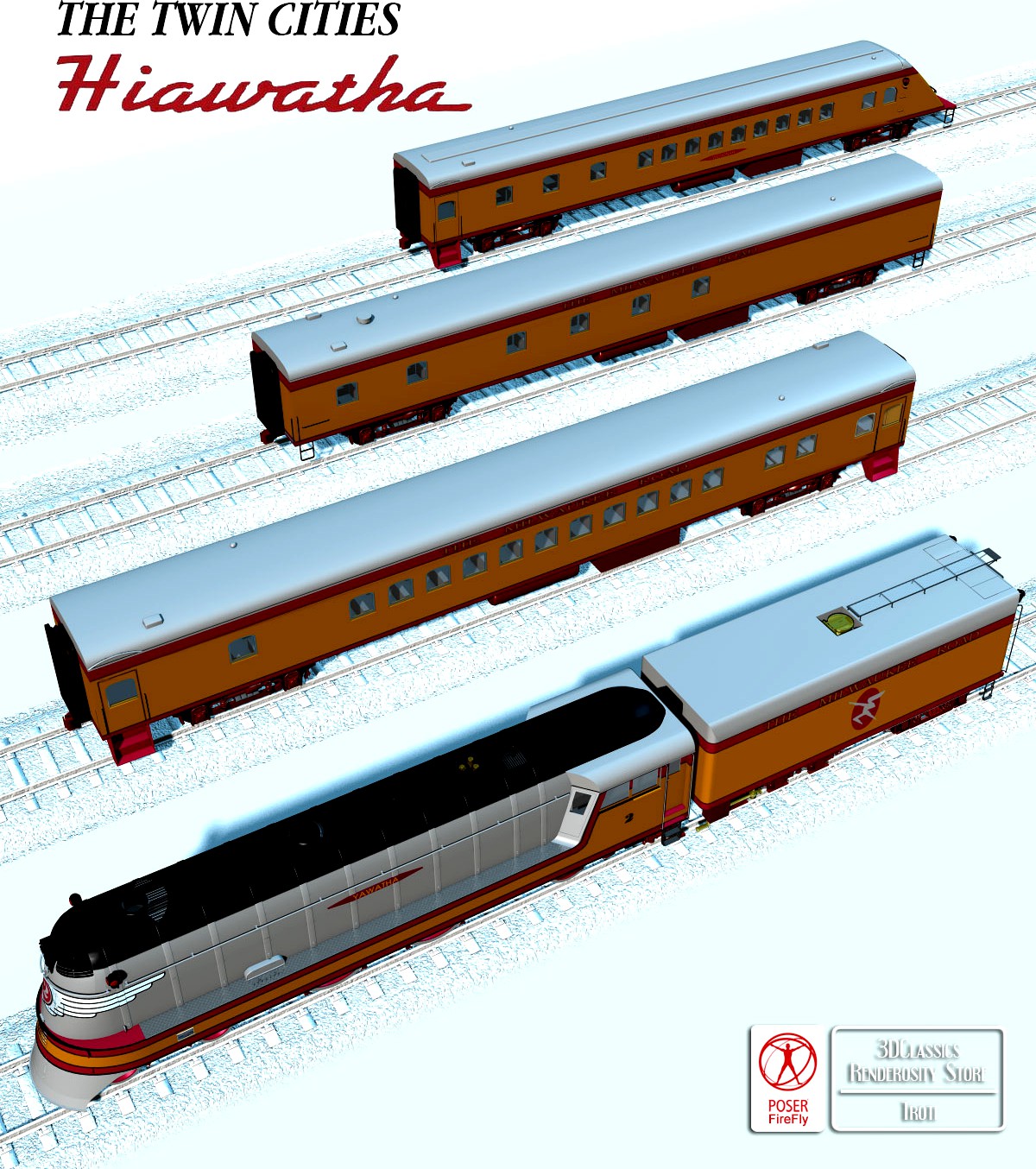 HIAWATHA TRAIN OBJ FBX - EXTENDED LICENSE