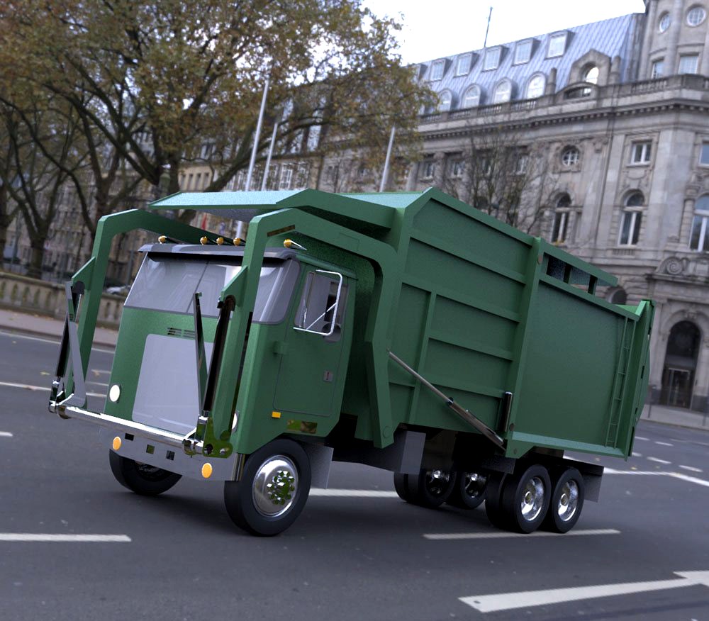 Garbage Truck 2 - 3ds / obj - Extended License