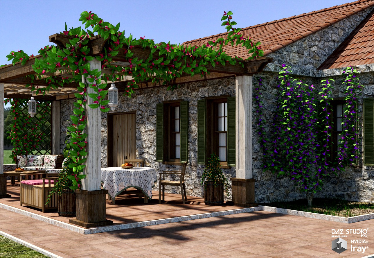 Garden Patio for Poser and DAZ Studio