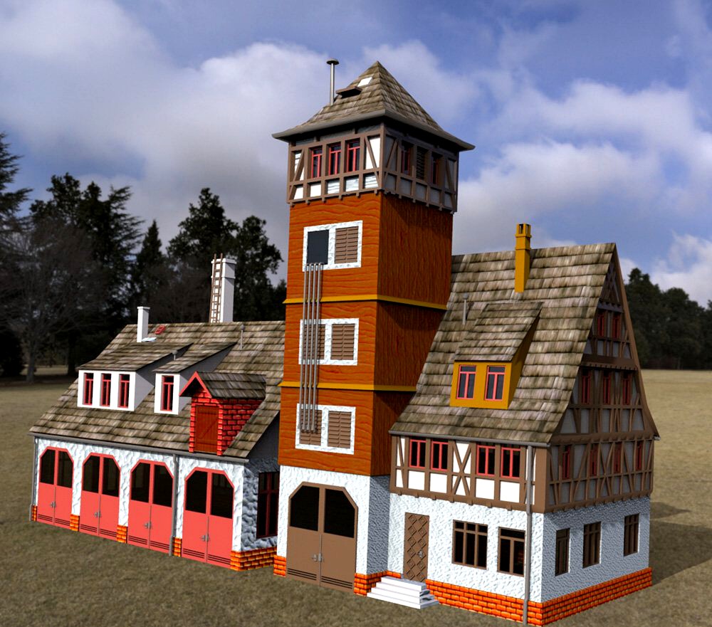 Fire Station - for DAZ Studio