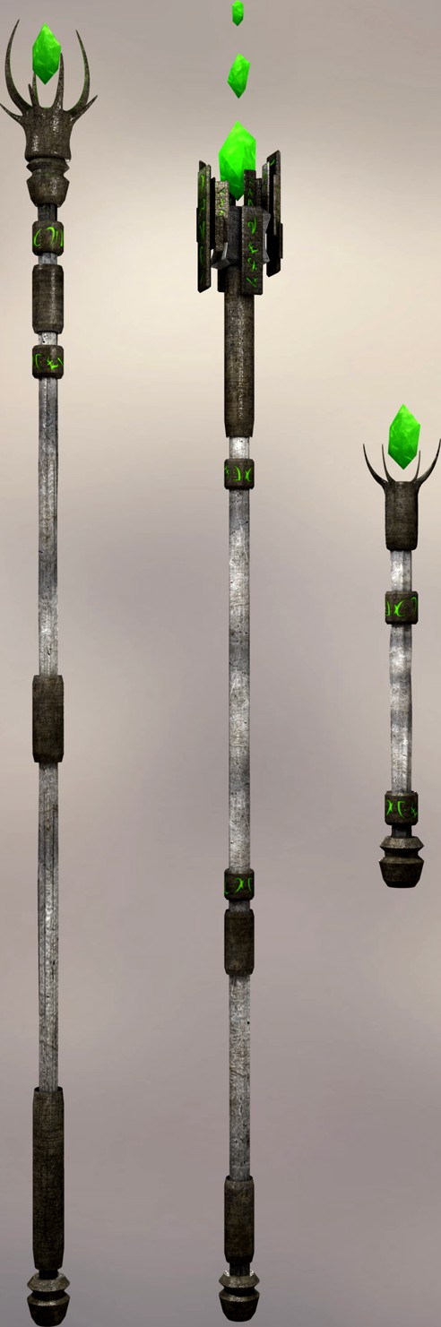 Necromancer Staffs and Wand - Extended License