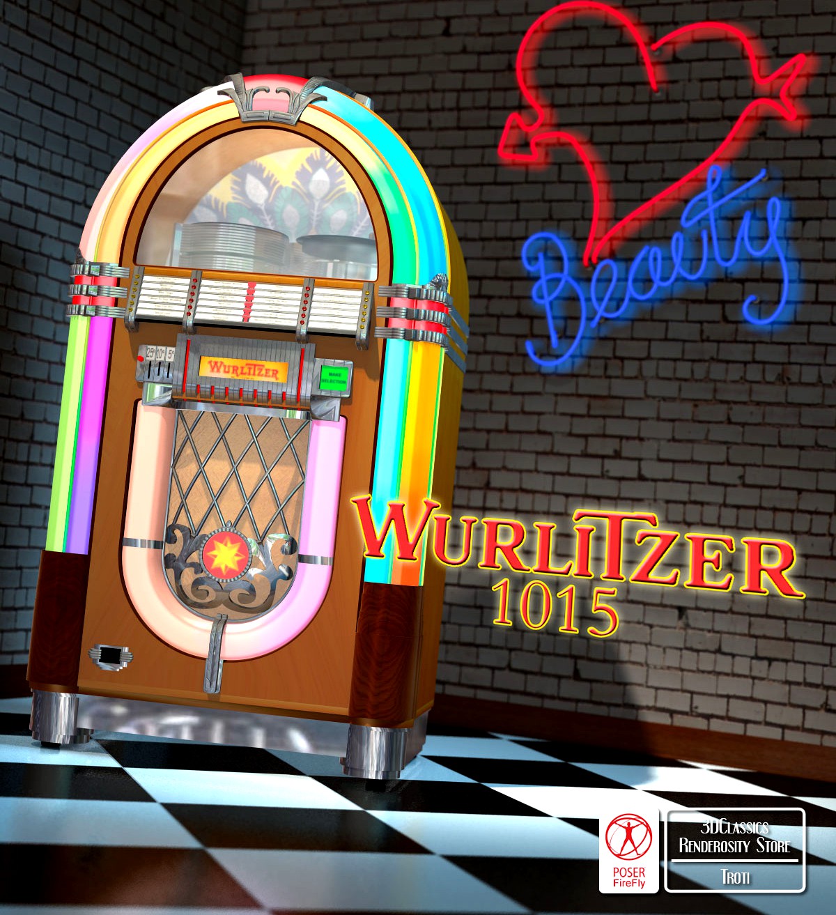 WURLITZER 1015 JUKE BOX  for Poser