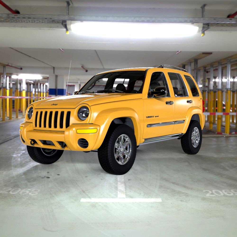 Jeep Liberty 2002 - OBJ/ 3ds  - Extended License