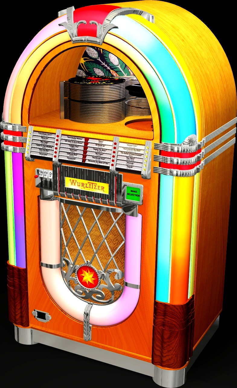 WURLITZER 1015 JUKEBOX OBJ & FBX (EXTENDED LICENSE)