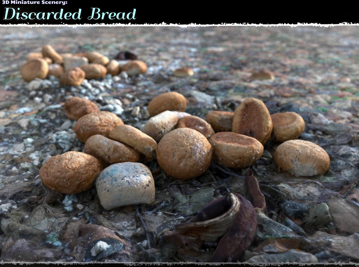 3D MiniScenery: Discarded Bread
