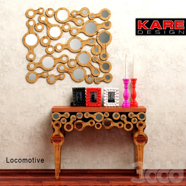 Kare Lokomotive console+mirror