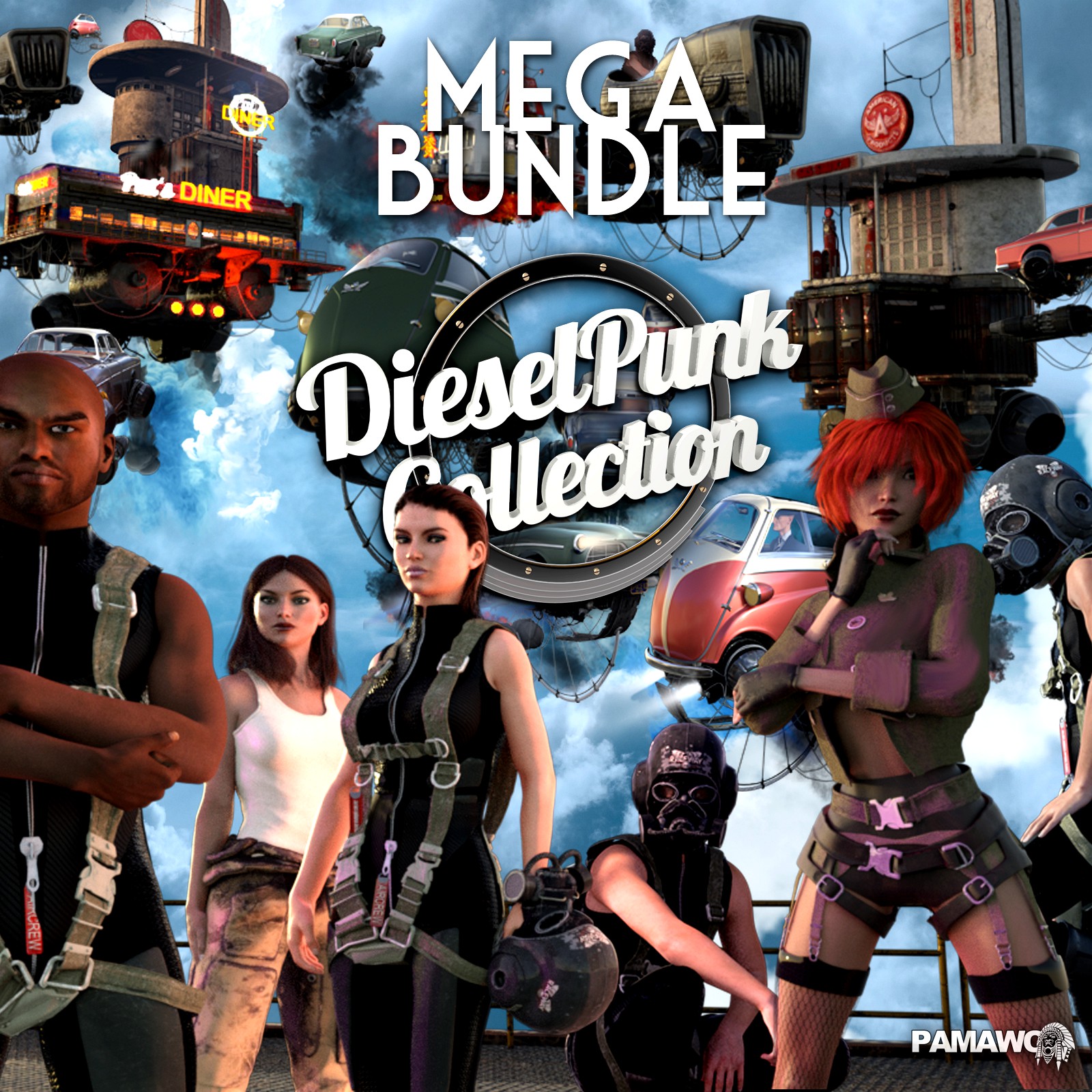 Dieselpunk MEGABUNDLE for Daz studio