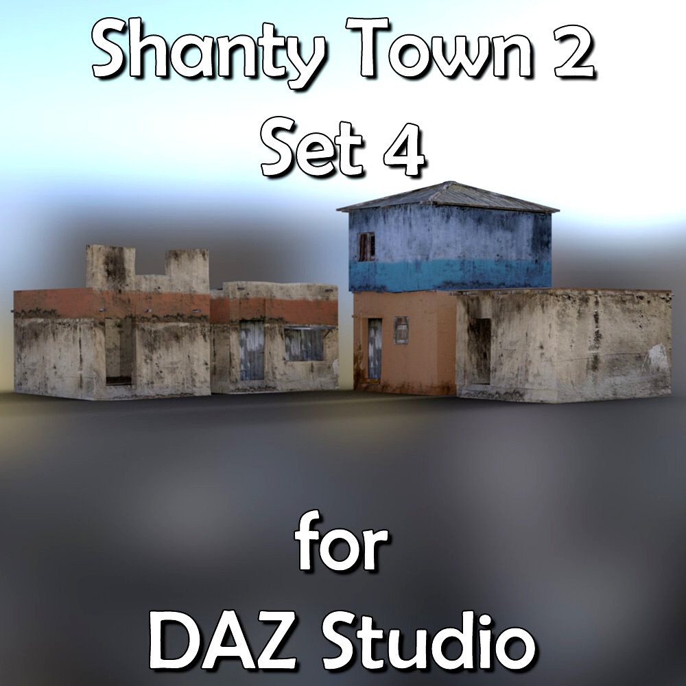 Shanty Town Buildings 2: Set 4 for DAZ Studio