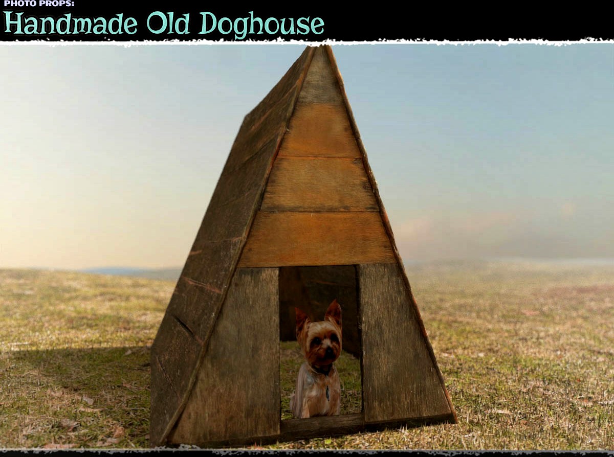 Photo Props: Handmade Old Doghouse - Extended License