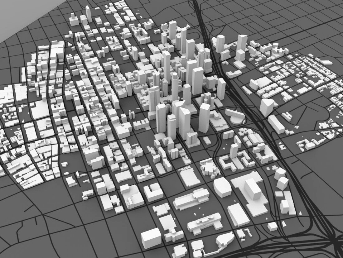 Los Angeles Cityscape 3ds and obj format - Extended License