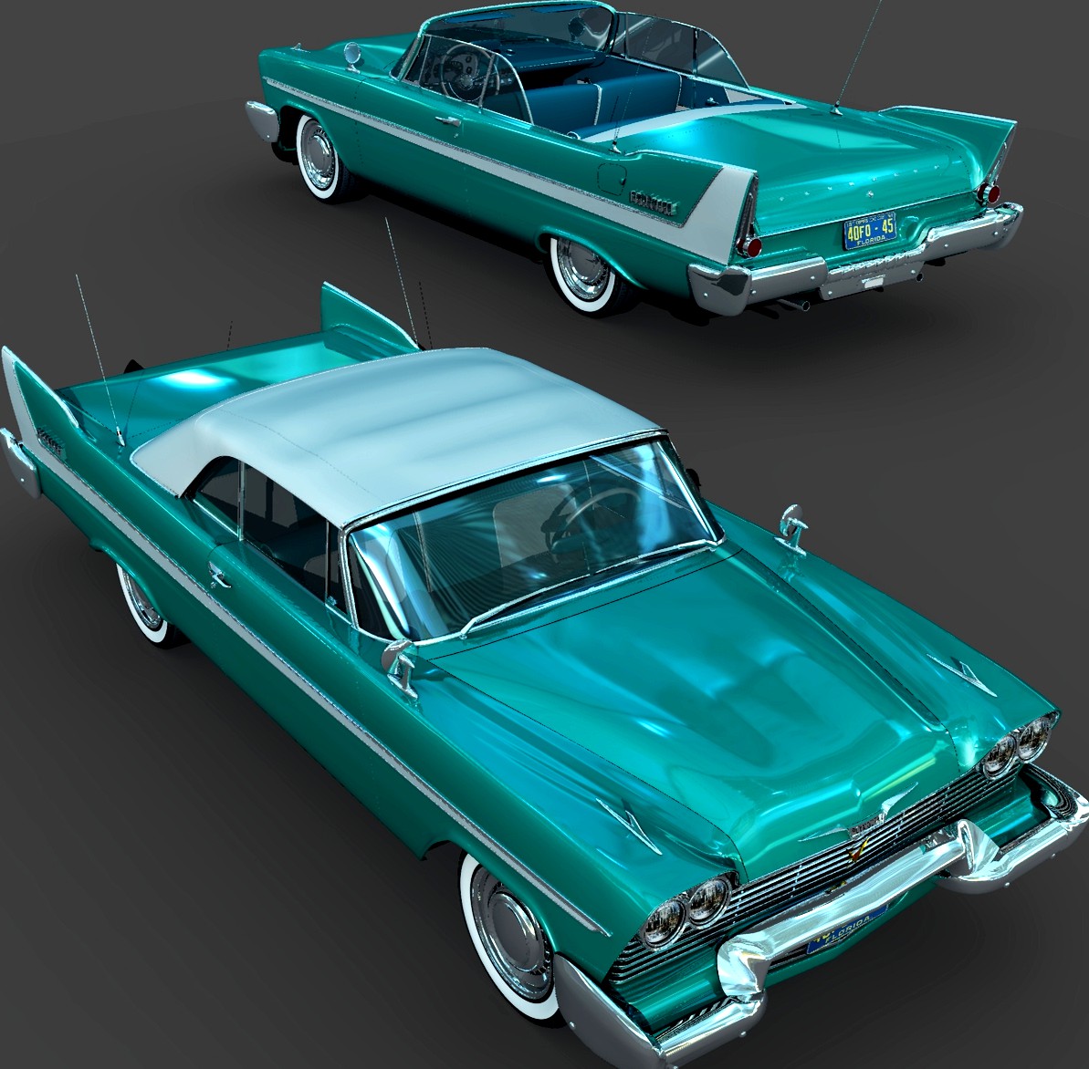 PLYMOUTH 1958 CONVERTIBLE-EXTENDED LICENSE