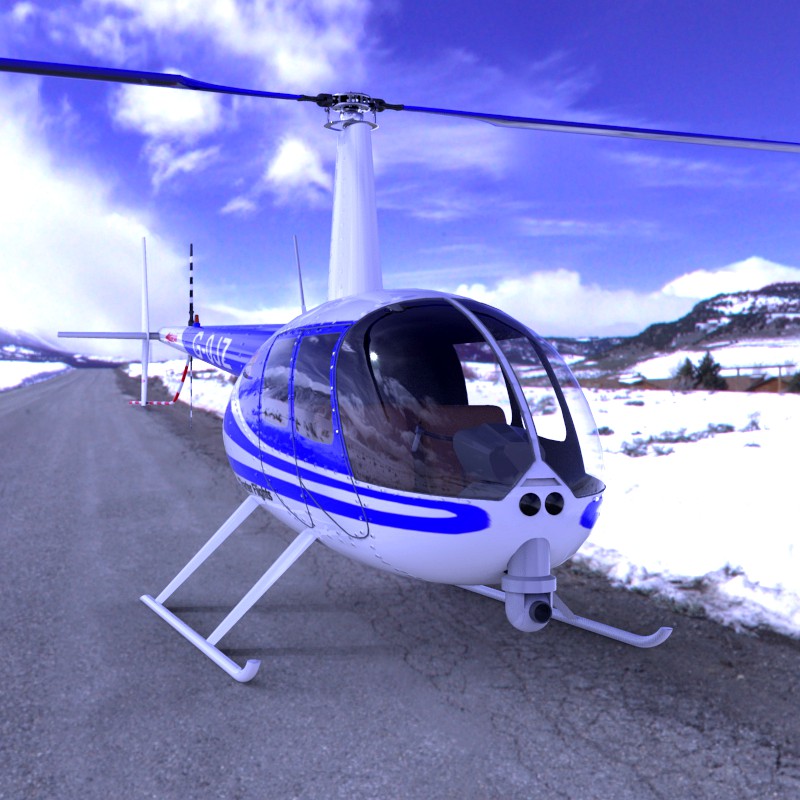 News Helicopter fbx format - Extended License