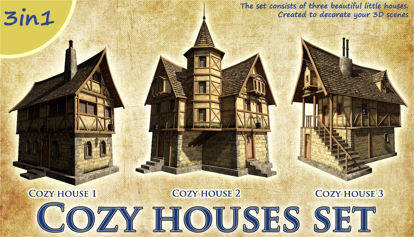 Cozy houses set