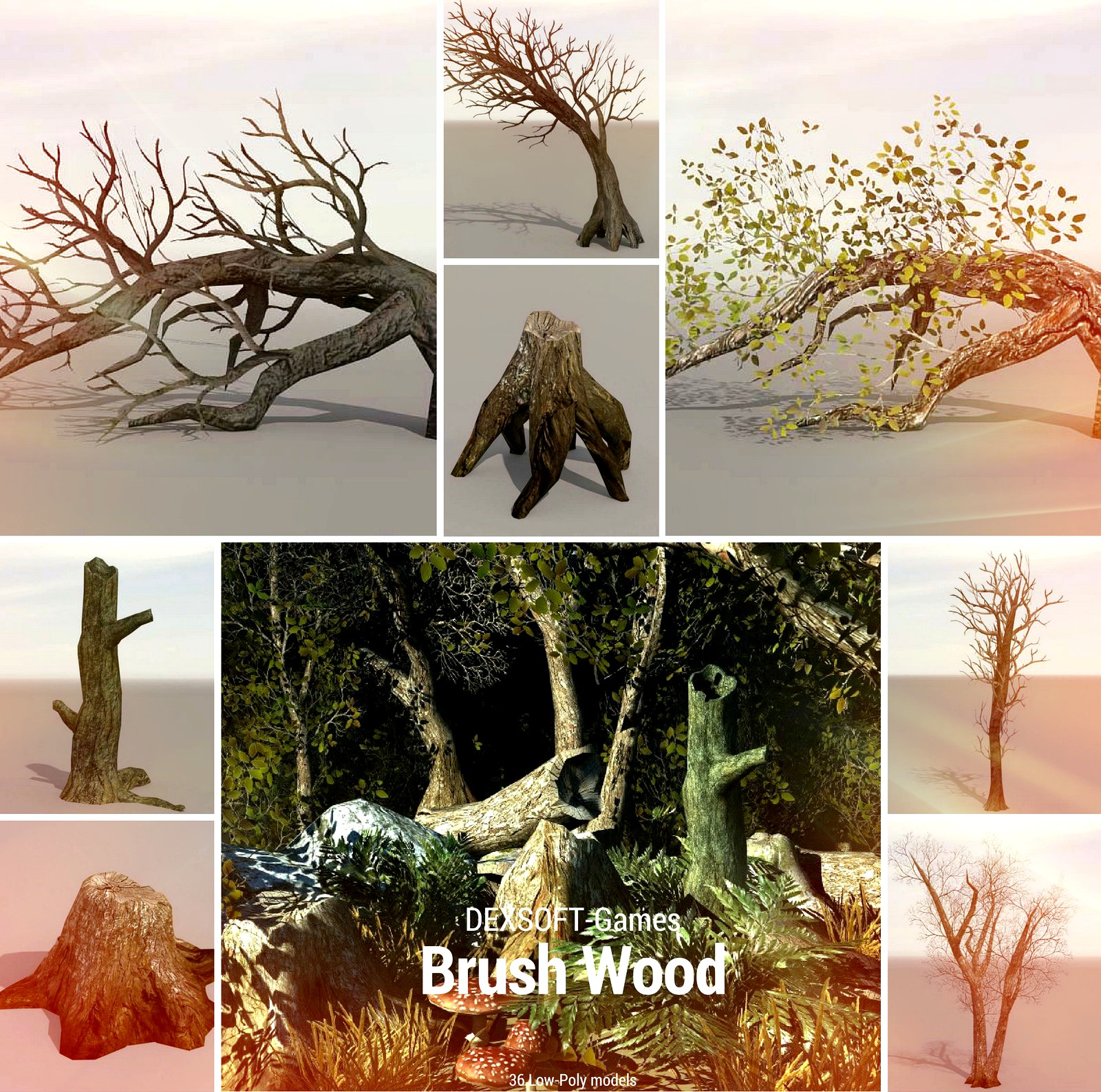 Brush Wood - Game models pack