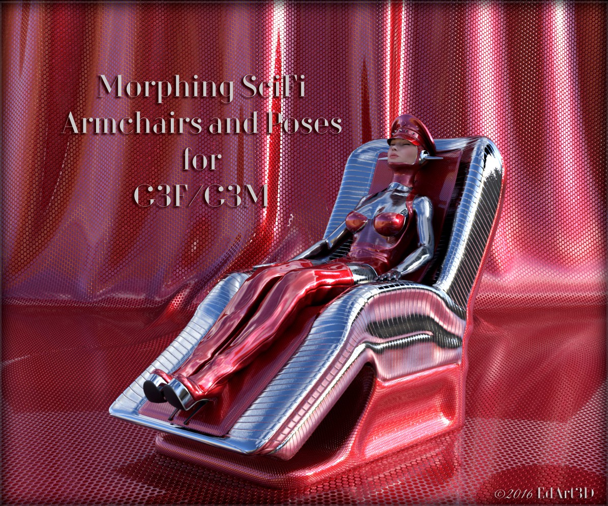 Morphing SciFi Armchairs and Poses for G3F And G3M