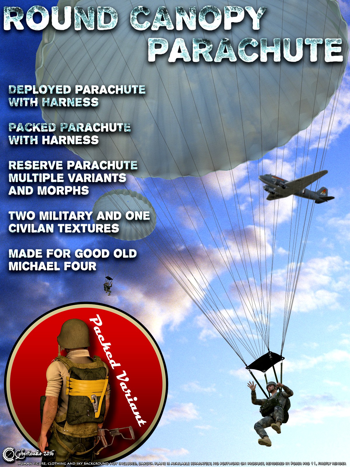 Round Canopy Parachute