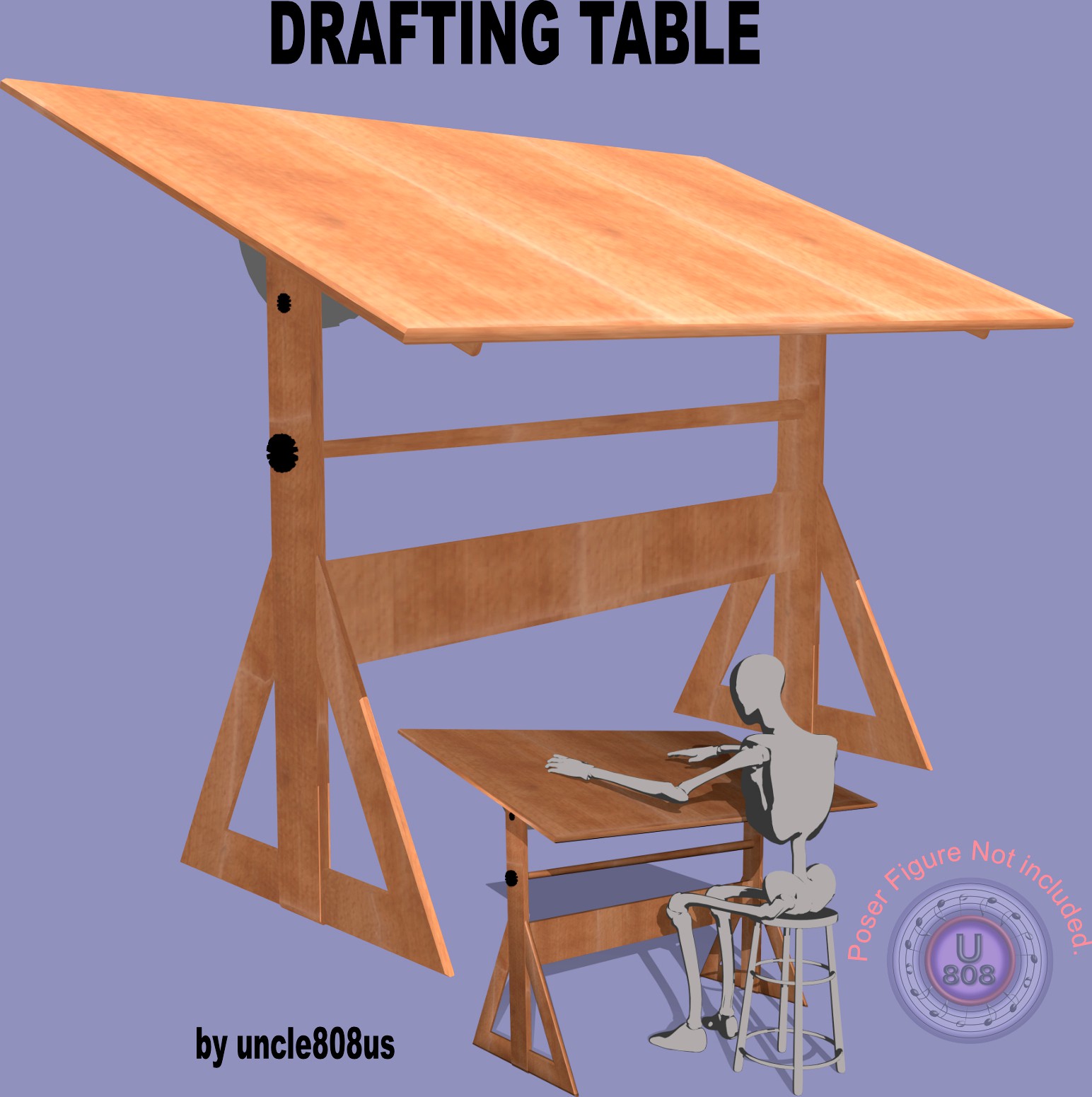 Drafting Table FBX + OBJ