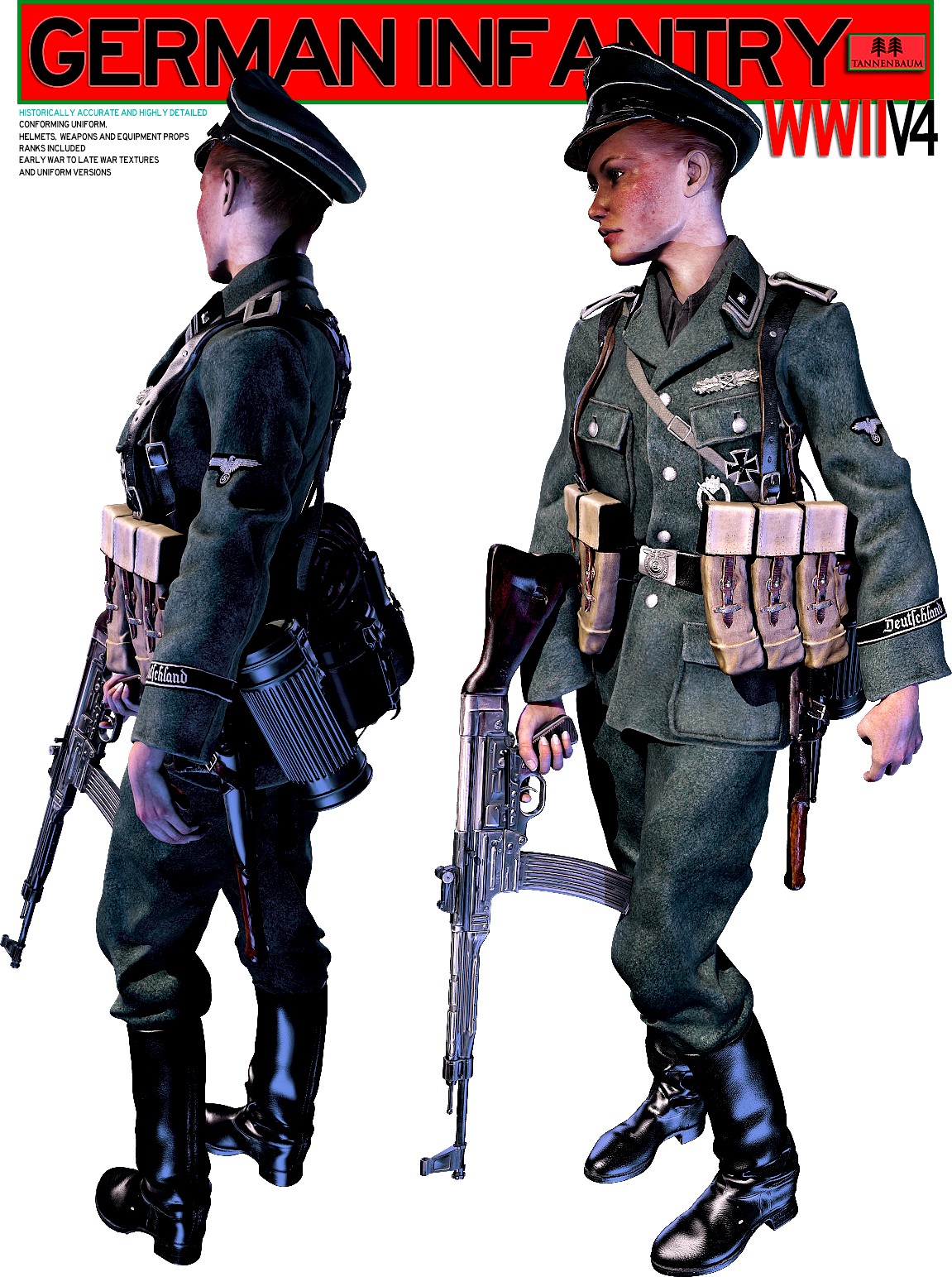 German Infantry WWII V4 - Extended License