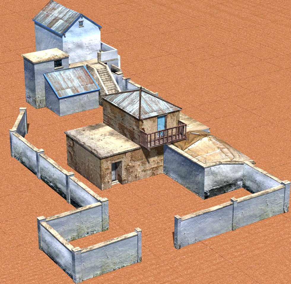 Shanty Town 2: Large Compound (for Poser) - Extended License