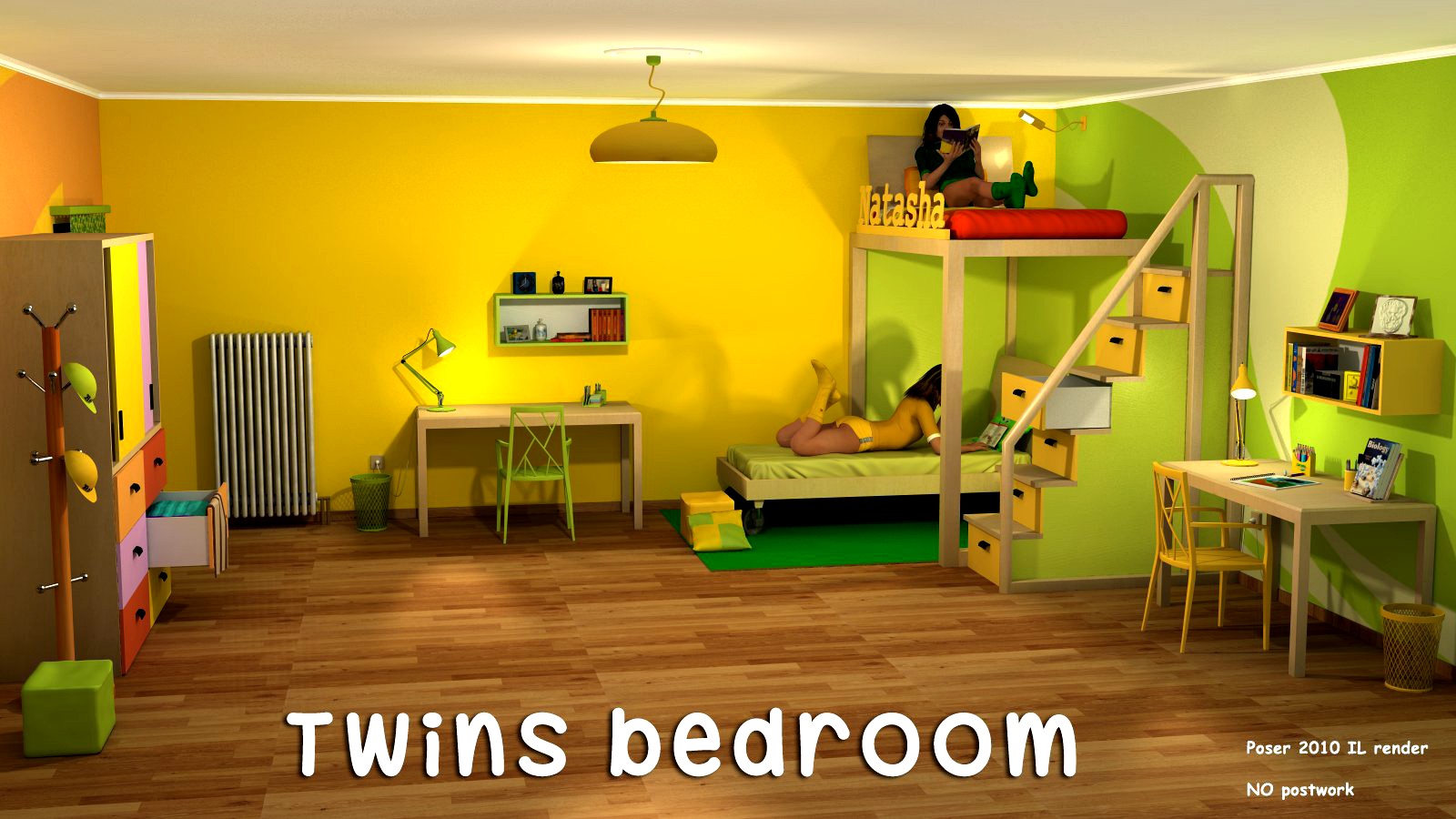 Twins bedroom - Extended License