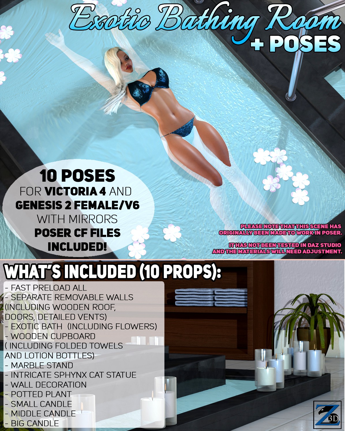Z Exotic Bathing Room + Poses
