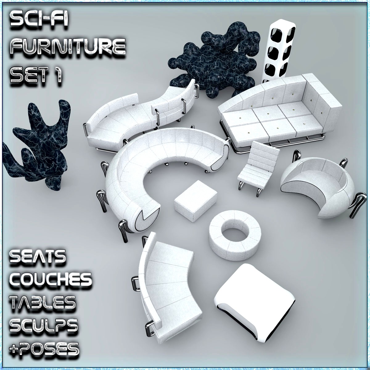 SciFi Furniture Set 01