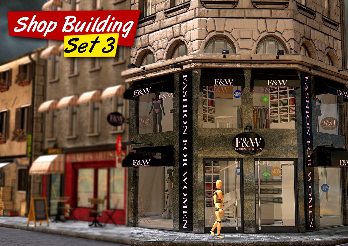 Shop Building Set 3 - Extended License