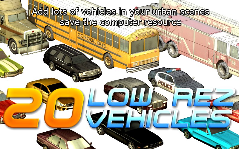 20 Low Rez Vehicles