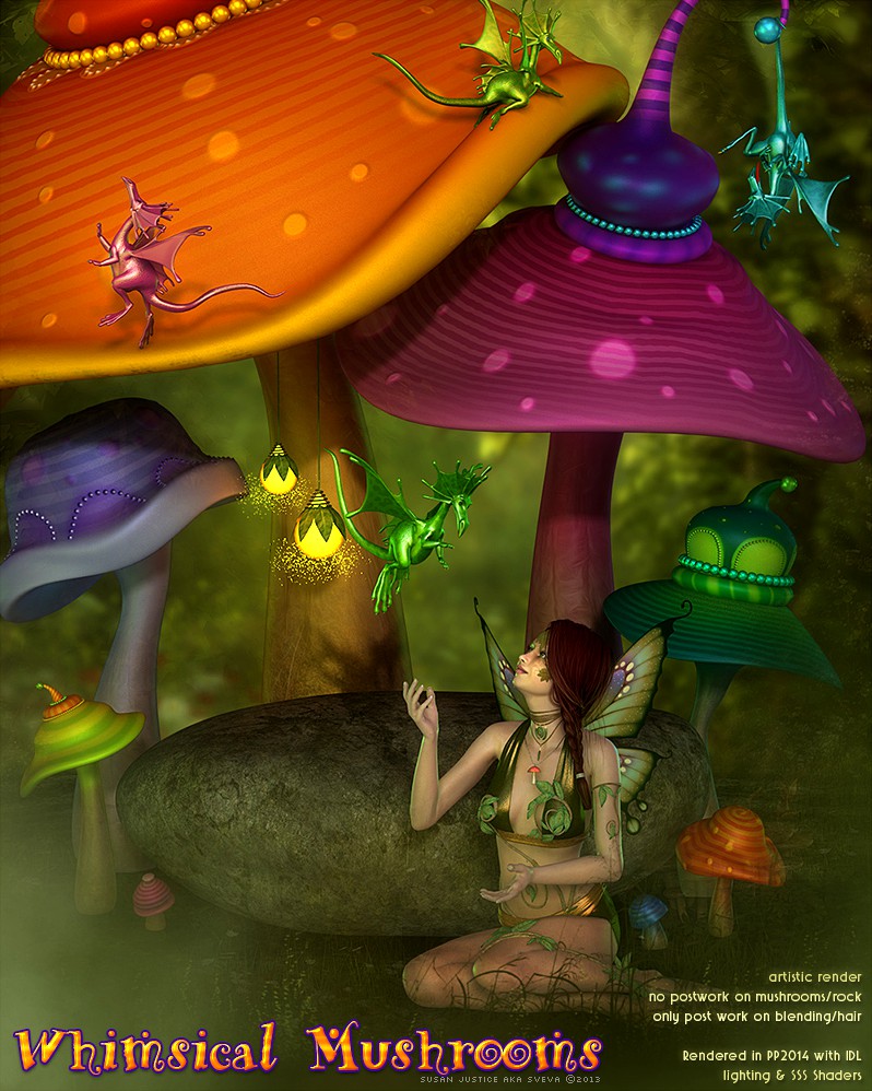 SV's Whimsical Mushrooms - Extended License