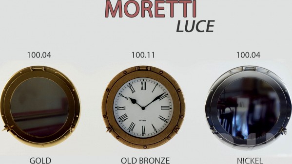 MORETTI Luce Clock and mirrors