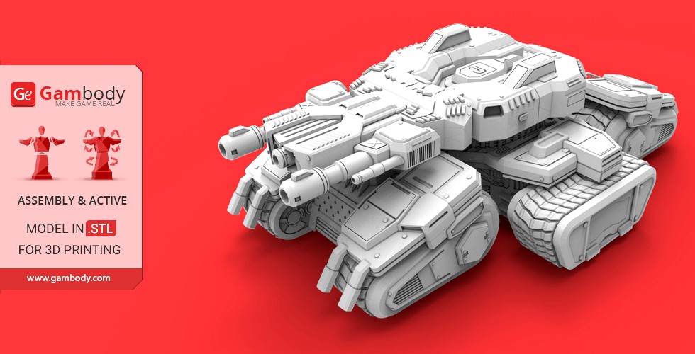Siege Tank 3D Printing Model | Assembly + Action