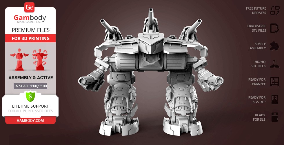 MWO Omega 3D Printing Model | Assembly + Action