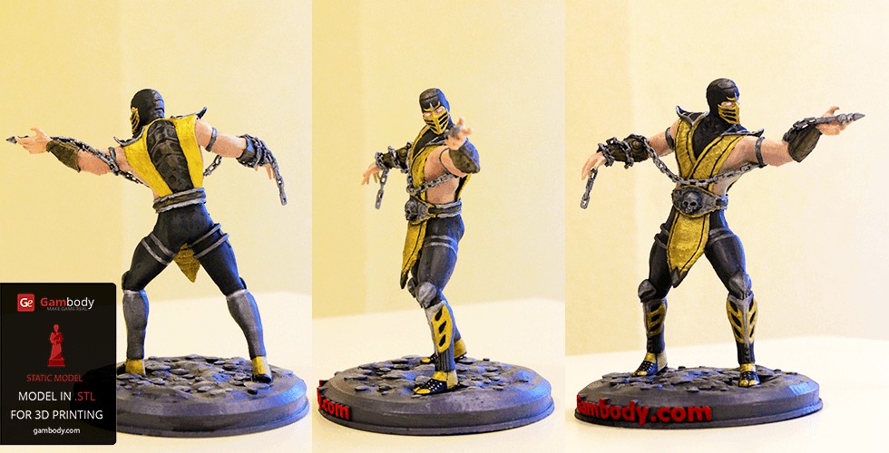 Scorpion  Mortal Kombat 3D Print Model | Static Figure