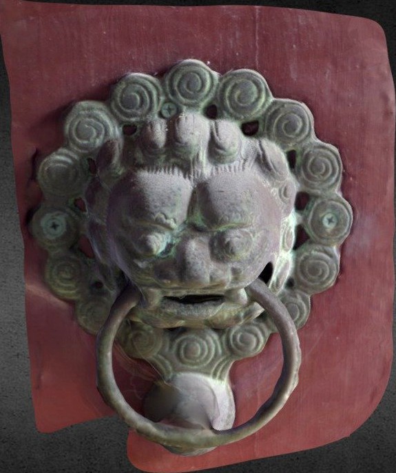 Door handle at Yeung Hau Temple in Ha Tsuen