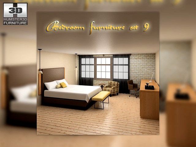 Bedroom Furniture 09 Set 3D Model