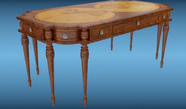 Classic table Interior 3D Model